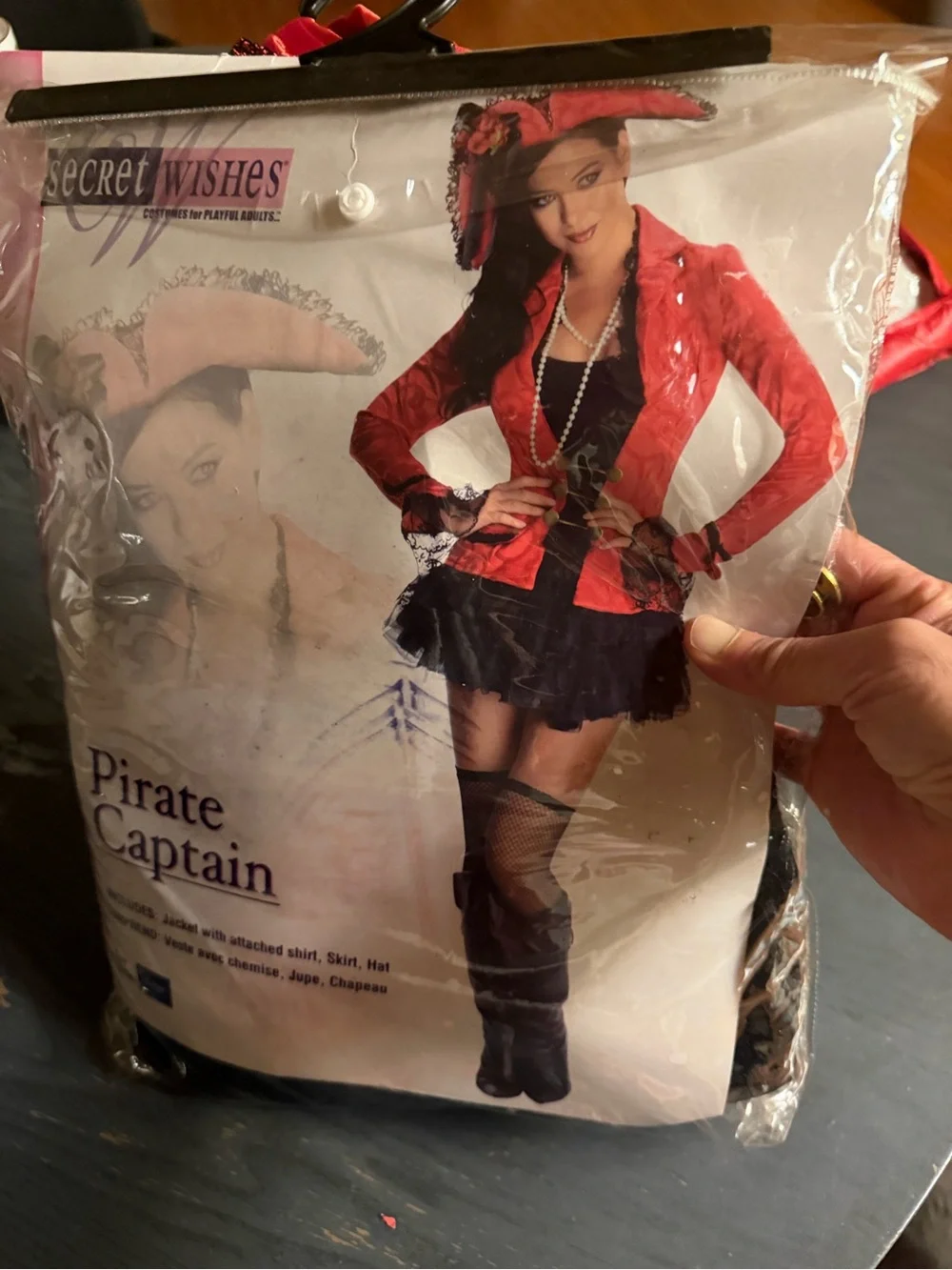 Women's Red Pirate Captain Costume - Jacket, Skirt & Hat